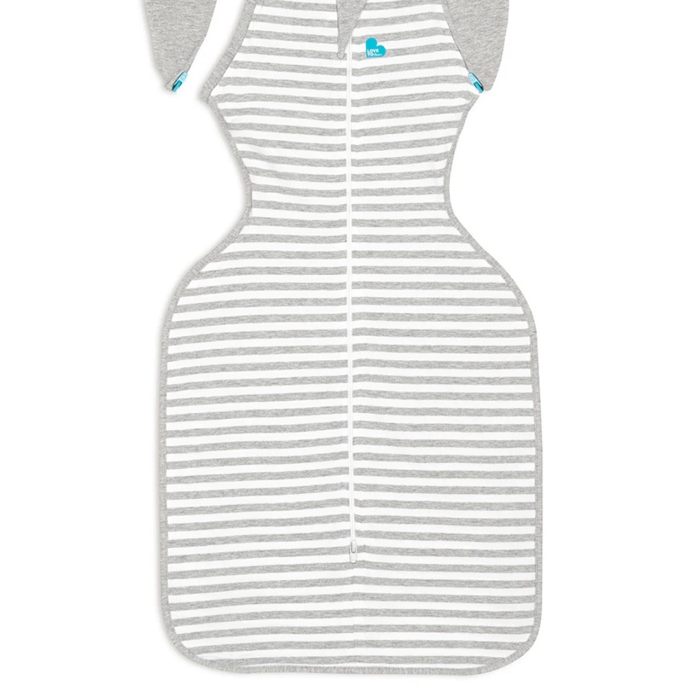MEDIUM Love to Dream Gray and White Swaddle Bag